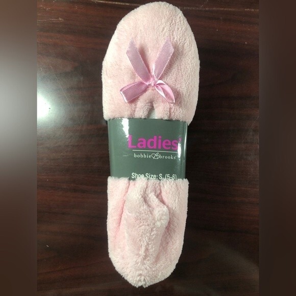 Bobbie Brooks Sz S (5-6) Ballet Slippers 2pk Pink Black NEW NWT - Picture 1 of 4